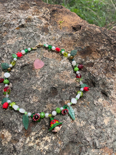 Snufkin necklace red and green