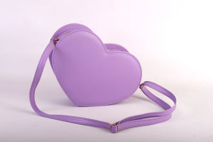 lilac or pink pastel heart bag