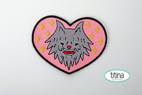 werewolf my love embroidered  iron on patch